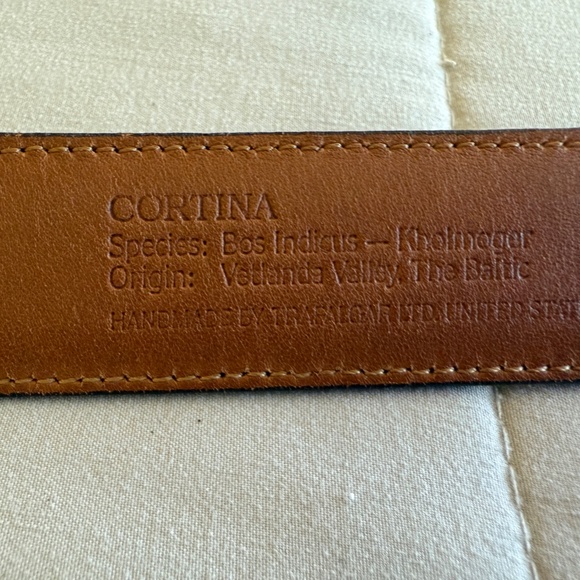 Brown Leather Belt Trafalgar Mens 40 - Picture 5 of 6